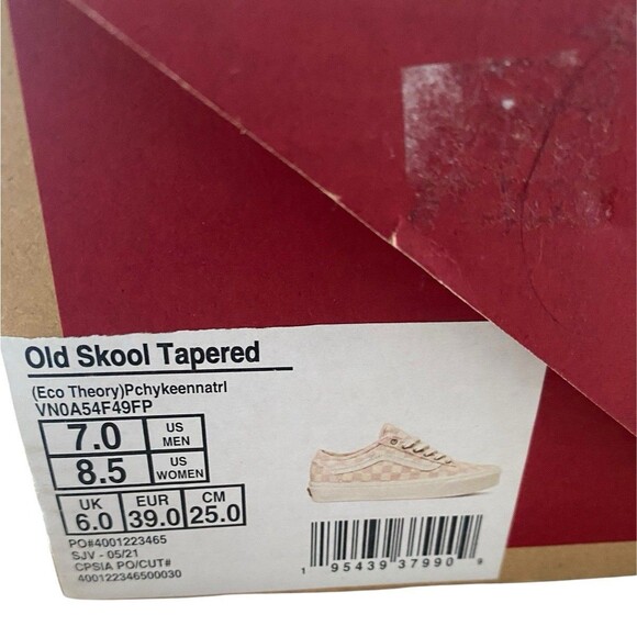 Vans Old Skool Tapered Eco Theory Pink Checkerboard Size 8.5 Women  7 Men w/ Box - Picture 8 of 11